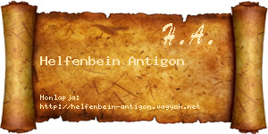 Helfenbein Antigon névjegykártya